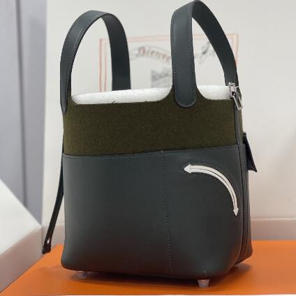 【エルメス HERMES】ピコタンロックPM ゴーチーム フェルト/スイフト ブルーニュイ シル(100%手縫い)